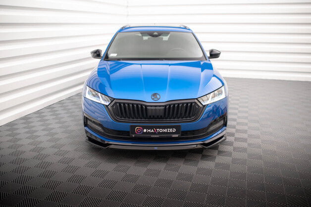 Frontlippe V.2 passend für Skoda Octavia Sportline Mk4 schwarz Hochglanz