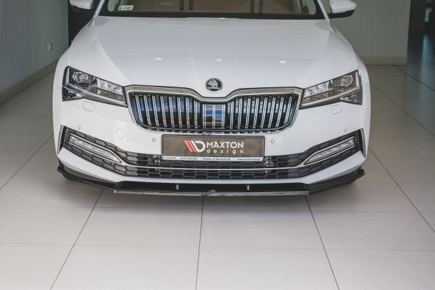 Frontlippe V.2 passend für Skoda Superb Liftback / Combi Mk3 FL schwarz Hochglanz