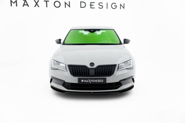 Frontlippe V.2 passend für Skoda Superb Liftback / Combi Mk3 schwarz Hochglanz