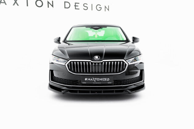 Frontlippe V.2 passend für Skoda Superb Mk4 schwarz Hochglanz