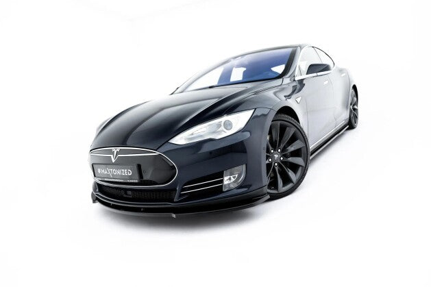 Frontlippe V.2 passend für Tesla Model S Mk1 schwarz Hochglanz
