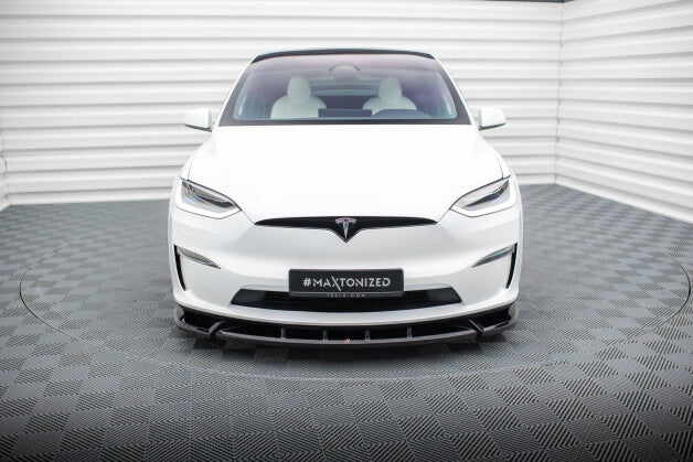 Frontlippe V.2 passend für Tesla Model X Mk1 FL schwarz Hochglanz