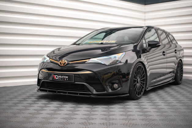 Frontlippe V.2 passend für Toyota Avensis Mk3 FL schwarz Hochglanz