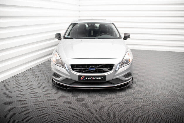 Frontlippe V.2 passend für Volvo S60 R-Design Mk2 schwarz Hochglanz