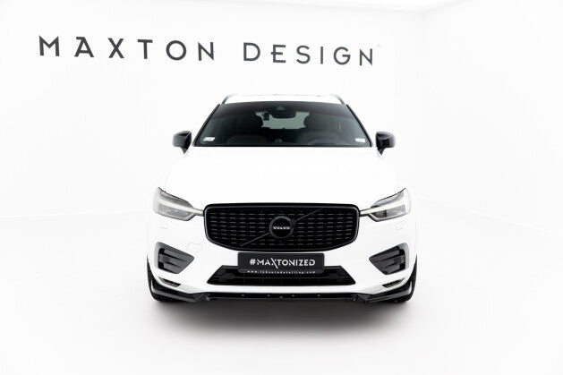 Frontlippe V.2 passend für Volvo XC60 Mk2 R-Design schwarz Hochglanz