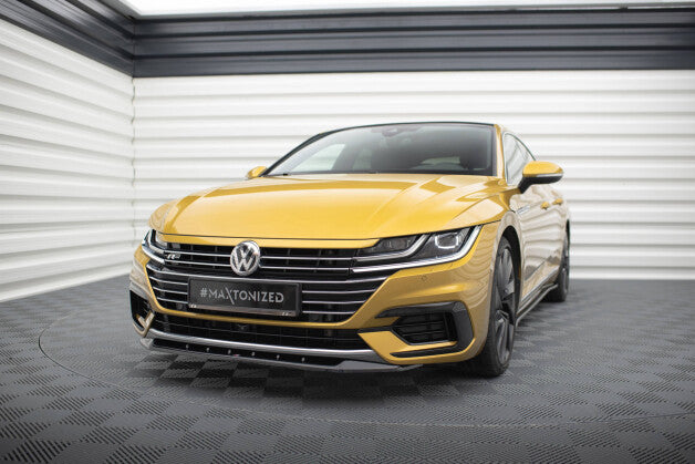 Frontlippe V.2 passend für VW Arteon R-Line Limousine / Shooting Brake Mk1 schwarz Hochglanz