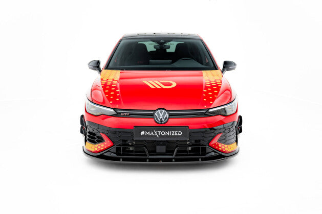 Frontlippe V.2 passend für VW Golf GTI Clubsport Mk8 FL schwarz Hochglanz