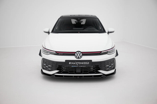 Frontlippe V.2 passend für VW Golf GTI / GTE / R-Line Mk8 FL schwarz Hochglanz