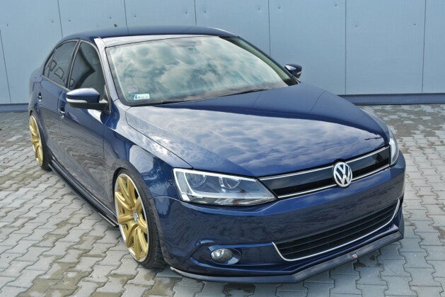 Frontlippe V.2 passend für VW Jetta MK6 Limo vor FL schwarz Hochglanz