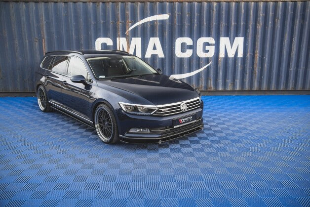 Frontlippe V.2 passend für VW Passat B8 schwarz Hochglanz