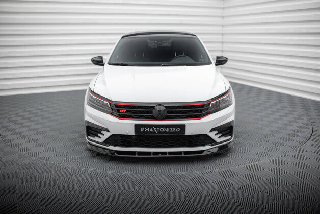 Frontlippe V.2 passend für VW Passat GT B8 FL USA schwarz Hochglanz