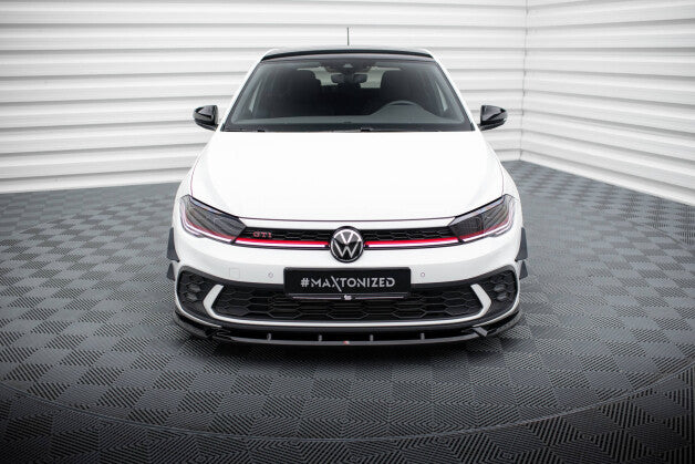 Frontlippe V.2 passend für VW Polo GTI Mk6 FL schwarz Hochglanz