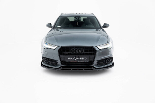 Frontlippe V.3 passend für Audi A6 / A6 C7 S-line/ S6 C7 FL schwarz Hochglanz