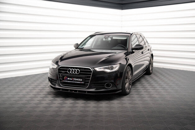 Frontlippe V.3 passend für Audi A6 C7 schwarz Hochglanz
