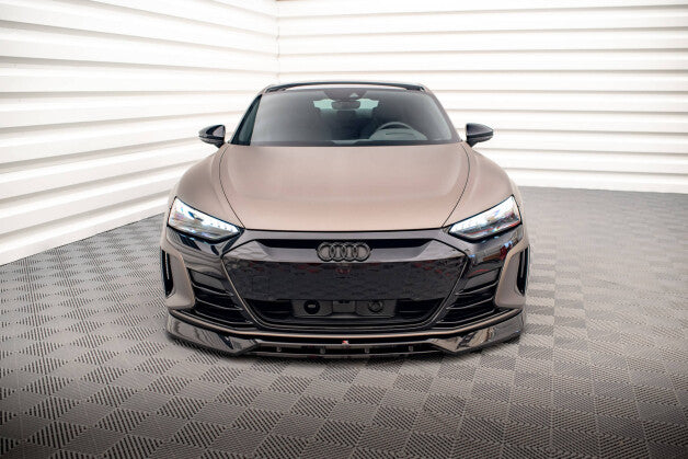 Frontlippe V.3 passend für Audi e-Tron GT / RS GT Mk1 schwarz Hochglanz