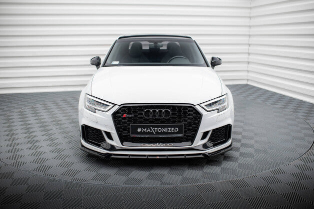 Frontlippe V.3 passend für Audi RS3 Limousine 8V FL schwarz Hochglanz