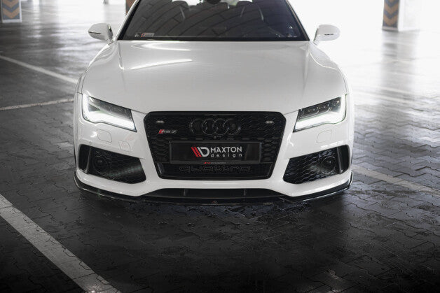 Frontlippe V.3 passend für Audi RS7 C7 schwarz Hochglanz