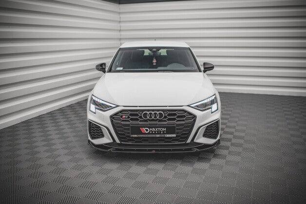 Frontlippe V.3 passend für Audi S3 / A3 S-Line 8Y schwarz Hochglanz