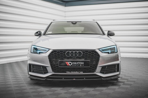 Frontlippe V.3 passend für Audi S4 / A4 S-Line B9 schwarz Hochglanz