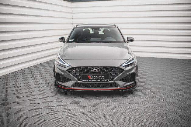 Frontlippe V.3 passend für Hyundai I30 N / I30 N-Line Hatchback/Fastback Mk3 FL schwarz Hochglanz