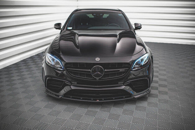 Frontlippe V.3 passend für Mercedes E63 AMG Kombi/Limousine S213/W213 schwarz Hochglanz