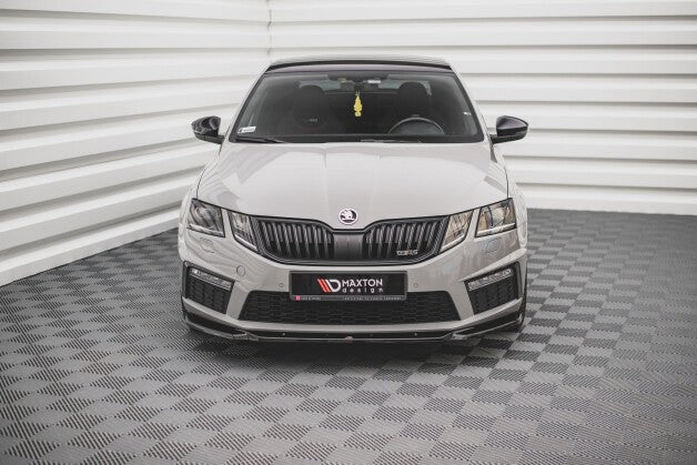 Frontlippe V.3 passend für Skoda Octavia RS Mk3 FL schwarz Hochglanz