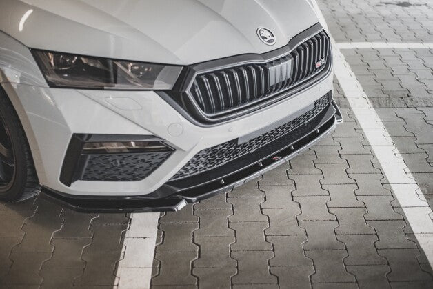 Frontlippe V.3 passend für Skoda Octavia RS Mk4 schwarz Hochglanz