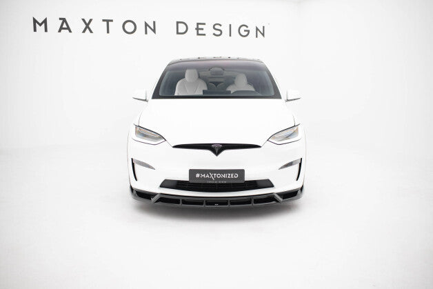 Frontlippe V.3 passend für Tesla Model X Mk1 FL schwarz Hochglanz