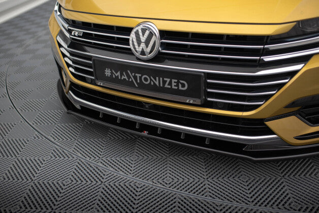 Frontlippe V.3 passend für VW Arteon R-Line Limousine / Shooting Brake Mk1 schwarz Hochglanz
