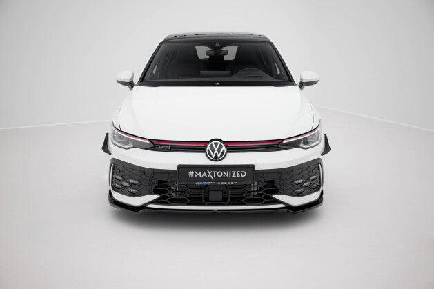 Frontlippe V.3 passend für VW Golf GTI / GTE / R-Line Mk8 FL schwarz Hochglanz