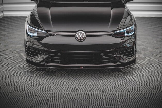 Frontlippe V.3 passend für VW Golf R Hatchback / Variant Mk8 schwarz Hochglanz
