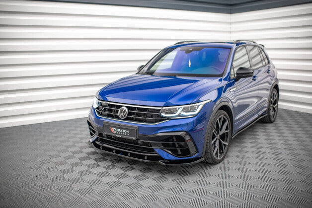 Frontlippe V.3 passend für VW Tiguan R / R-Line Mk2 FL schwarz Hochglanz