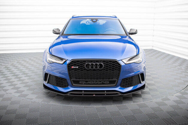 Frontlippe V.4 passend für Audi RS6 C7 / C7 FL schwarz Hochglanz