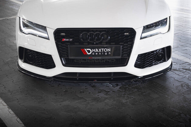 Frontlippe V.4 passend für Audi RS7 C7 schwarz Hochglanz