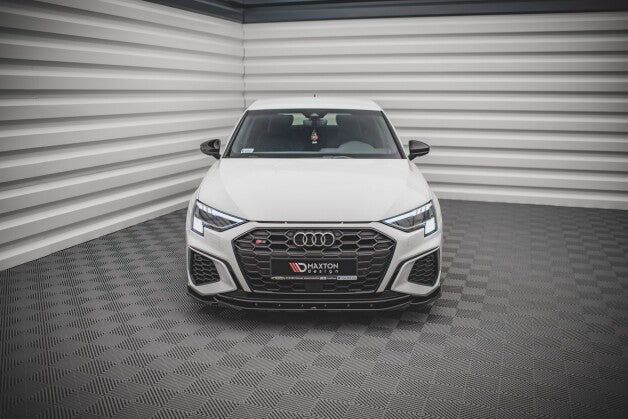 Frontlippe V.4 passend für Audi S3 / A3 S-Line 8Y schwarz Hochglanz