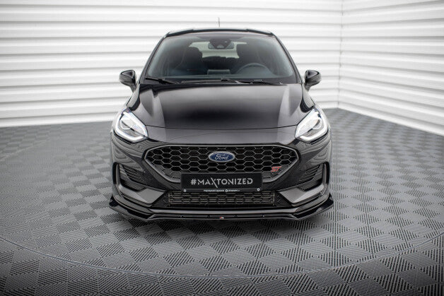 Frontlippe V.4 passend für Ford Fiesta ST / ST-line Mk8 FL schwarz Hochglanz