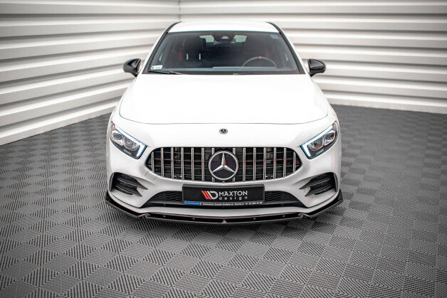 Frontlippe V.4 passend für Mercedes A35 AMG / AMG-Line W177 schwarz Hochglanz