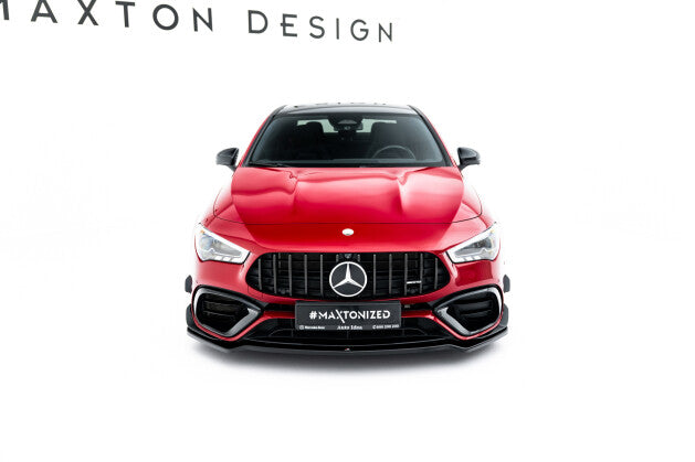 Frontlippe V.4 passend für Mercedes-AMG CLA 45 Aero C118 schwarz Hochglanz