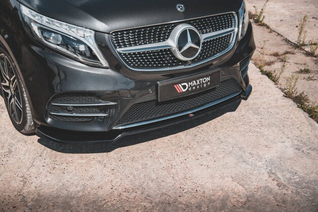 Frontlippe V.4 passend für Mercedes V-Klasse AMG-Line W447 schwarz Hochglanz