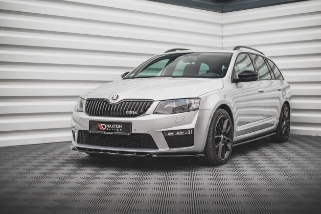 Frontlippe V.4 passend für Skoda Octavia RS Mk3 schwarz Hochglanz