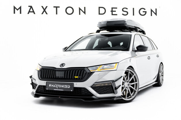 Frontlippe V.4 passend für Skoda Octavia RS Mk4 schwarz Hochglanz