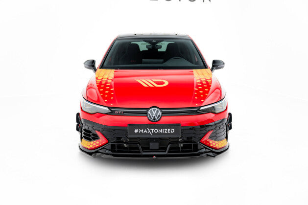Frontlippe V.4 passend für VW Golf GTI Clubsport Mk8 FL schwarz Hochglanz