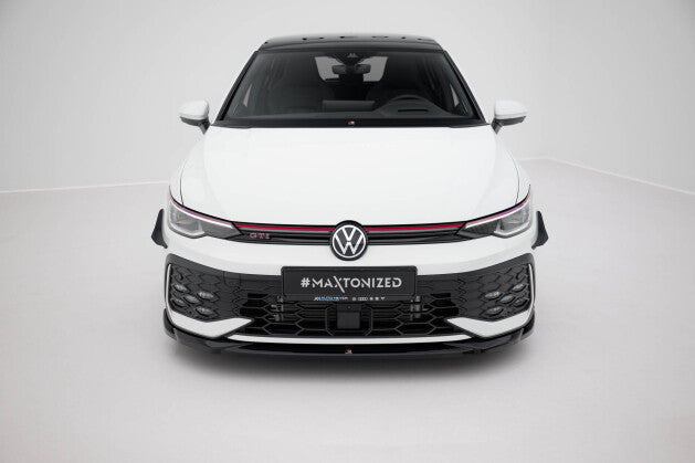 Frontlippe V.4 passend für VW Golf GTI / GTE / R-Line Mk8 FL schwarz Hochglanz