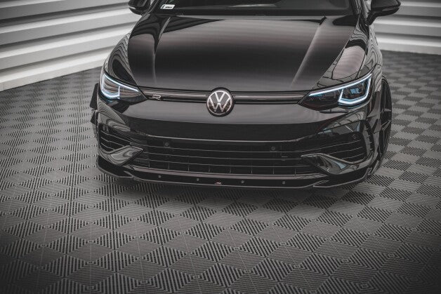 Frontlippe V.4 passend für VW Golf R Hatchback / Variant Mk8 schwarz Hochglanz