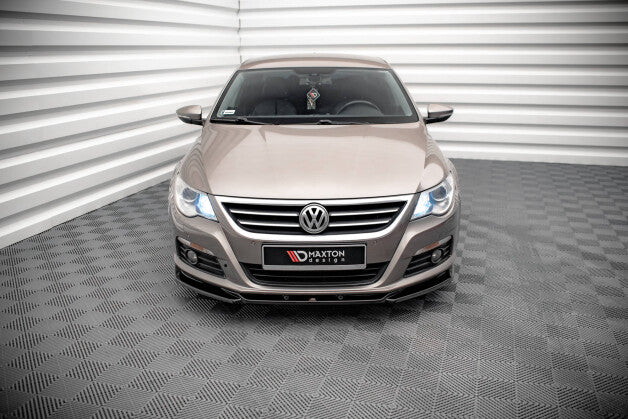 Frontlippe V.4 passend für VW Passat CC schwarz Hochglanz