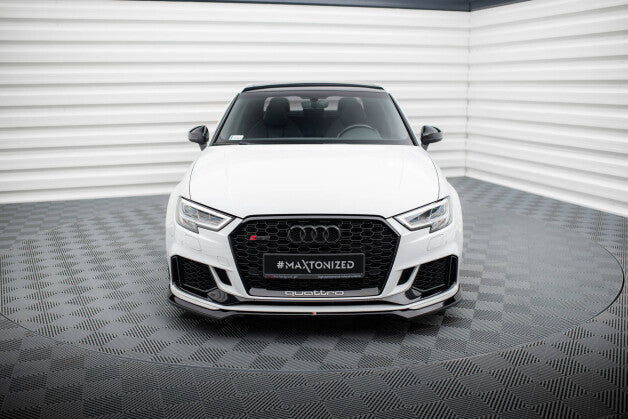 Frontlippe V.5 passend für Audi RS3 Limousine 8V FL schwarz Hochglanz