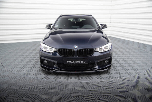 Frontlippe V.5 passend für BMW 4er Coupe / Gran Coupe / Cabrio M-Paket F32 / F36 / F33 schwarz Hochglanz