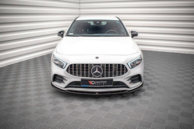 Frontlippe V.5 passend für Mercedes A35 AMG / AMG-Line W177 schwarz Hochglanz