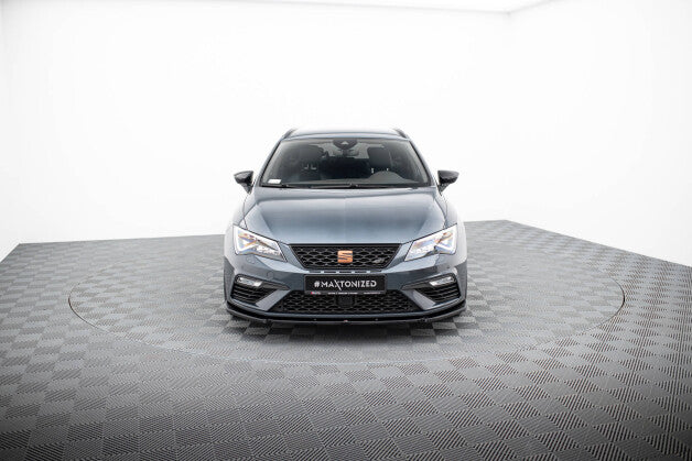 Frontlippe V.6 passend für Seat Leon CUPRA / FR Mk3 FL schwarz Hochglanz