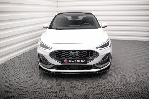 Frontlippe V.7 passend für Ford Focus ST / ST-Line Mk4 FL schwarz Hochglanz